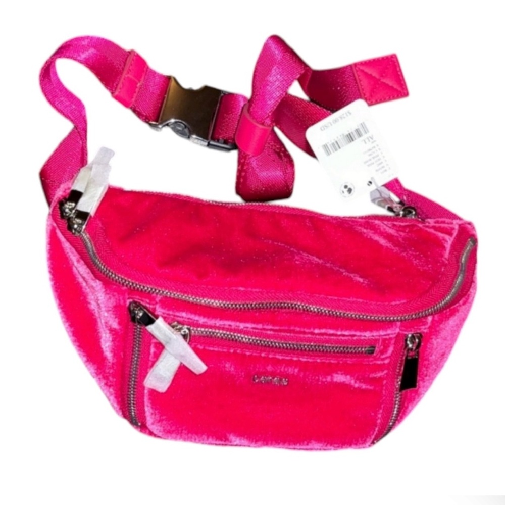 Free People/Caraa Hot Pink Velvet Bag